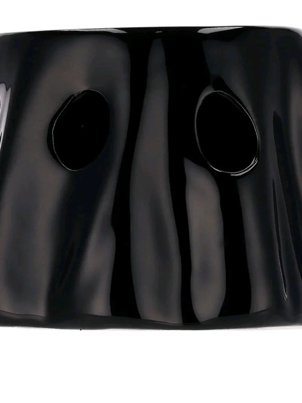 My Texas House Halloween Light-Up Ceramic Ghost Lantern Decoration, Black, 3.5